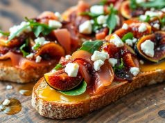 Bruschettas créatives aux figues, prosciutto et roquette : une explosion de saveurs sucrées-salées facile à faire Bruschettas créatives aux figues, prosciutto et roquette : une explosion de saveurs sucrées-salées facile à faire